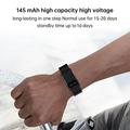 S18 Smart Fitness Tracker with Health Monitoring - Black