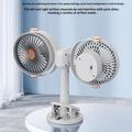 S19 Portable Dual-Head Clip Fan with 5-Speed