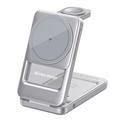 S29 3-in-1 Magnetic MagSafe Wireless Charger with Ambient Light - Silver