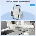 S6 3-in-1 MagSafe Charger with RGB Light - iPhone, Apple Watch, AirPods - White