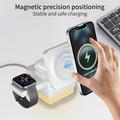 S6 3-in-1 MagSafe Charger with RGB Light - iPhone, Apple Watch, AirPods - White