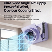S8 Foldable Desk Fan with Timer - Purple