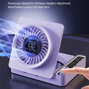 S8 Foldable Desk Fan with Timer - Purple