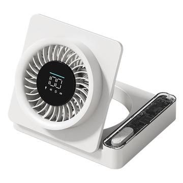 S8 Foldable Desk Fan with Timer - White