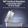 S8 Foldable Desk Fan with Timer - White