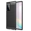 Samsung Galaxy Note20 Ultra Brushed TPU Case - Carbon Fiber - Black