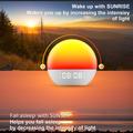 SH08 Bedside Alarm Clock with LED Light with Ambient Colours, White Noise and FM Radio