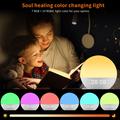 SH08 Bedside Alarm Clock with LED Light with Ambient Colours, White Noise and FM Radio