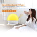 SH08 Bedside Alarm Clock with LED Light with Ambient Colours, White Noise and FM Radio