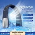 SL625 Portable Hanging Neckband Fan with Speed Control and Digital Display