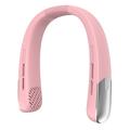 SL625 Portable Hanging Neckband Fan with Speed Control and Digital Display - Pink