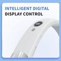 SL625 Portable Hanging Neckband Fan with Speed Control and Digital Display - White