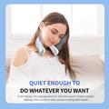 SL625 Portable Hanging Neckband Fan with Speed Control and Digital Display - White