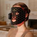SP-1103F Magnetic Wireless LED Light Therapy Face Mask with Controller - Black