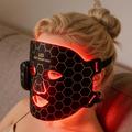 SP-1103F Magnetic Wireless LED Light Therapy Face Mask with Controller - Black