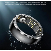 SY15 Smart Ring Health Monitor with Vibration Alerts - Size 12 - Silver