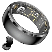 SY15 Smart Ring Health Monitor with Vibration Alerts - Size 13 - Black