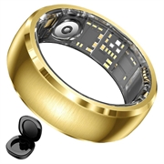 SY15 Smart Ring Health Monitor with Vibration Alerts - Size 13 - Gold