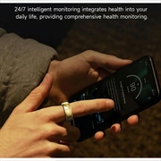 SY15 Smart Ring Health Monitor with Vibration Alerts - Size 13 - Silver