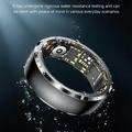 SY15 Smart Ring Health Monitor with Vibration Alerts - Size 8 - Black