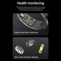 SY15 Smart Ring Health Monitor with Vibration Alerts - Size 8 - Gold