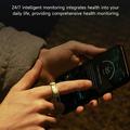 SY15 Smart Ring Health Monitor with Vibration Alerts - Size 8 - Gold