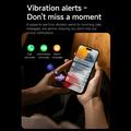 SY15 Smart Ring Health Monitor with Vibration Alerts - Size 8 - Silver