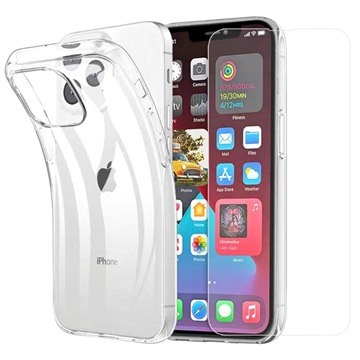 Saii 2-in-1 iPhone 13 TPU Case & Tempered Glass Screen Protector