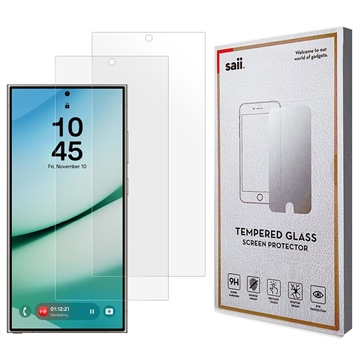 Samsung Galaxy S26 Ultra Saii 3D Premium Tempered Glass Screen Protector - 2 Pcs.