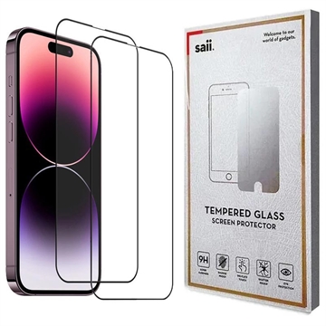 iPhone 15 Plus Saii 3D Premium Tempered Glass Screen Protector - 2 Pcs.