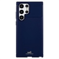 Saii Carbon Fiber Samsung Galaxy S22 Ultra 5G TPU Case - Blue