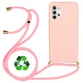 Saii Eco Line Samsung Galaxy A32 5G/M32 5G Case with Strap - Pink