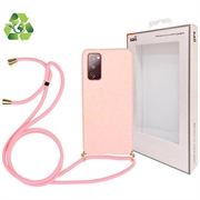 Saii Eco Line Samsung Galaxy S20 FE Case with Strap - Pink