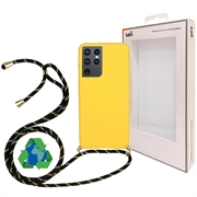 Saii Eco Line Samsung Galaxy S21 Ultra 5G Case with Strap - Yellow