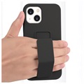 Saii iPhone 13 Mini Silicone Case with Hand Strap - Black