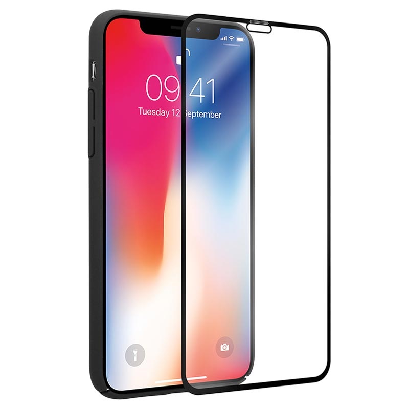 Saii Iphone X Ultra Thin Case W 2x Tempered Glass Black