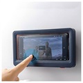 Saii Waterproof Case / Wall Mount Holder for Smartphone - 6.8" - Blue