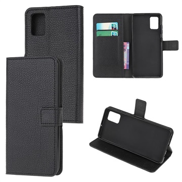 Samsung Galaxy A02s Wallet Case with Kickstand Feature - Black