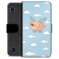 Samsung Galaxy A10 Premium Wallet Case - Flying Pig