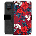 Samsung Galaxy A12 Premium Wallet Case - Vintage Flowers