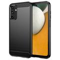 Samsung Galaxy A15 Brushed TPU Case - Carbon Fiber - Black