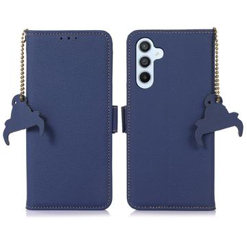 Samsung Galaxy A15 Wallet Leather Case with RFID - Blue