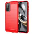 Samsung Galaxy A17/F17/M17 Brushed TPU Case - Carbon Fiber - Red
