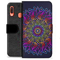 Samsung Galaxy A20e Premium Wallet Case - Colorful Mandala