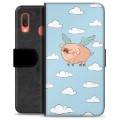 Samsung Galaxy A20e Premium Wallet Case - Flying Pig