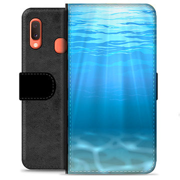 Samsung Galaxy A20e Premium Wallet Case - Sea