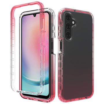 Samsung Galaxy A25 Gradient Series Hybrid Case - Red / Transparent
