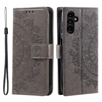 Samsung Galaxy A26 Mandala Series Wallet Case - Grey