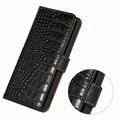 Samsung Galaxy A27 Crocodile Series Wallet Leather Case with RFID - Black