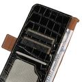 Samsung Galaxy A27 Crocodile Series Wallet Leather Case with RFID - Black